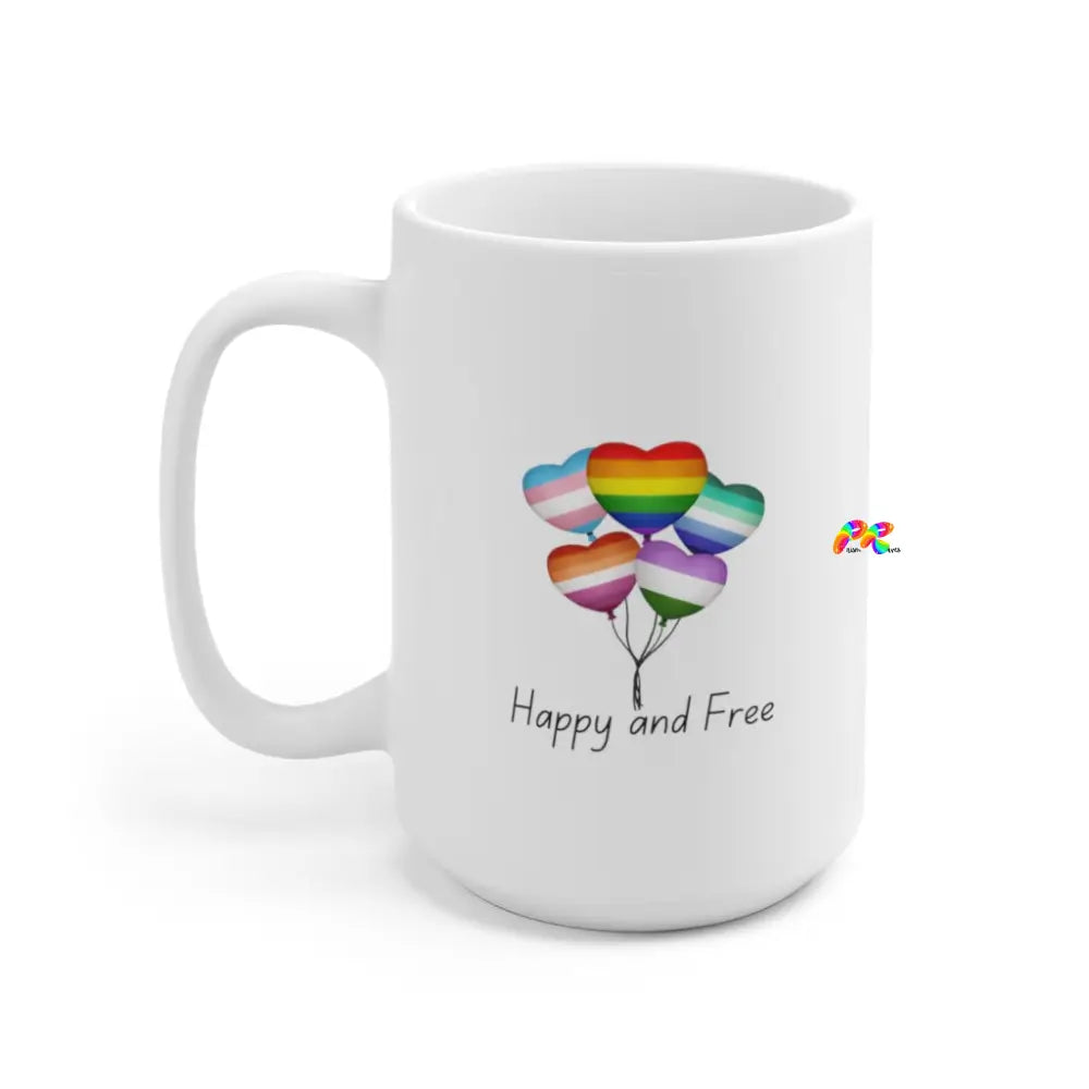 Pride/LGBTQ Balloon Flags Ceramic Mug 15floz