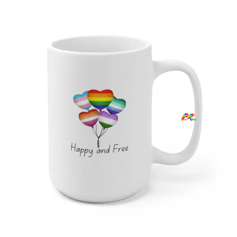 Pride/LGBTQ Balloon Flags Ceramic Mug 15floz