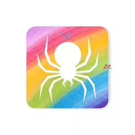 Rainbow Spider Cork Back Coaster