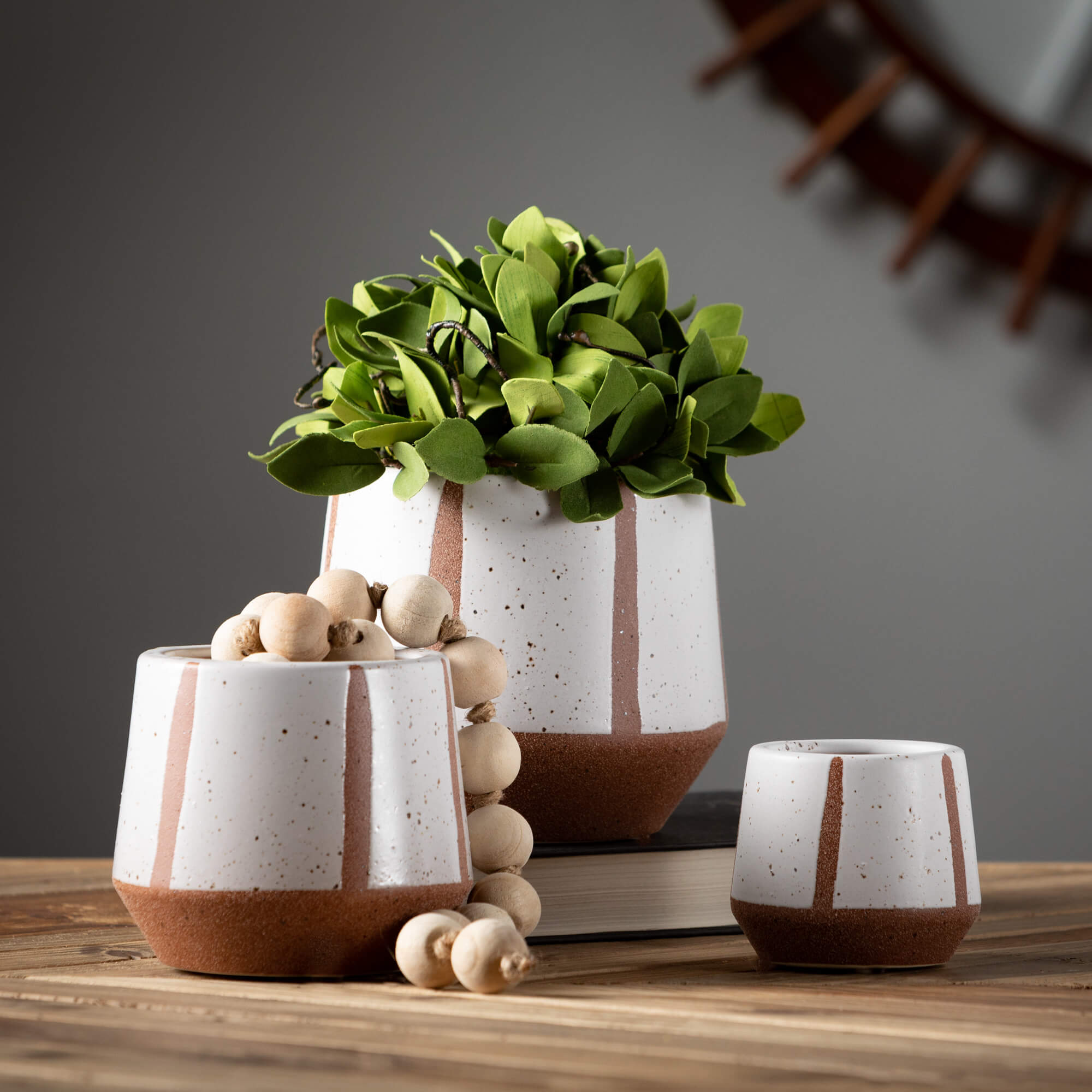 Retro Modern Planter Set