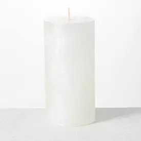 Ritz White Pillar Candle