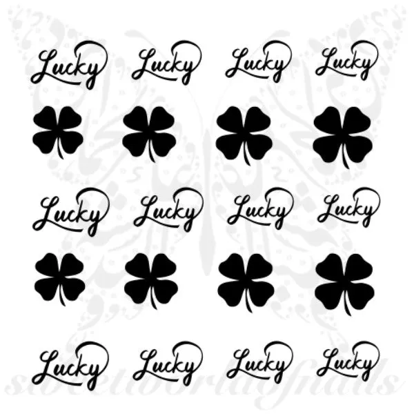 Saint Patrick Nails Clover Lucky Nail Water Decals