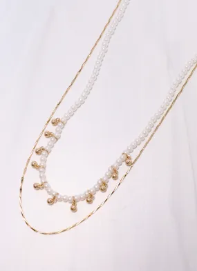 Setton Layered Pearl Necklace GOLD