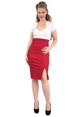 Steady Clothing Cora 50's Pencil Skirt Red