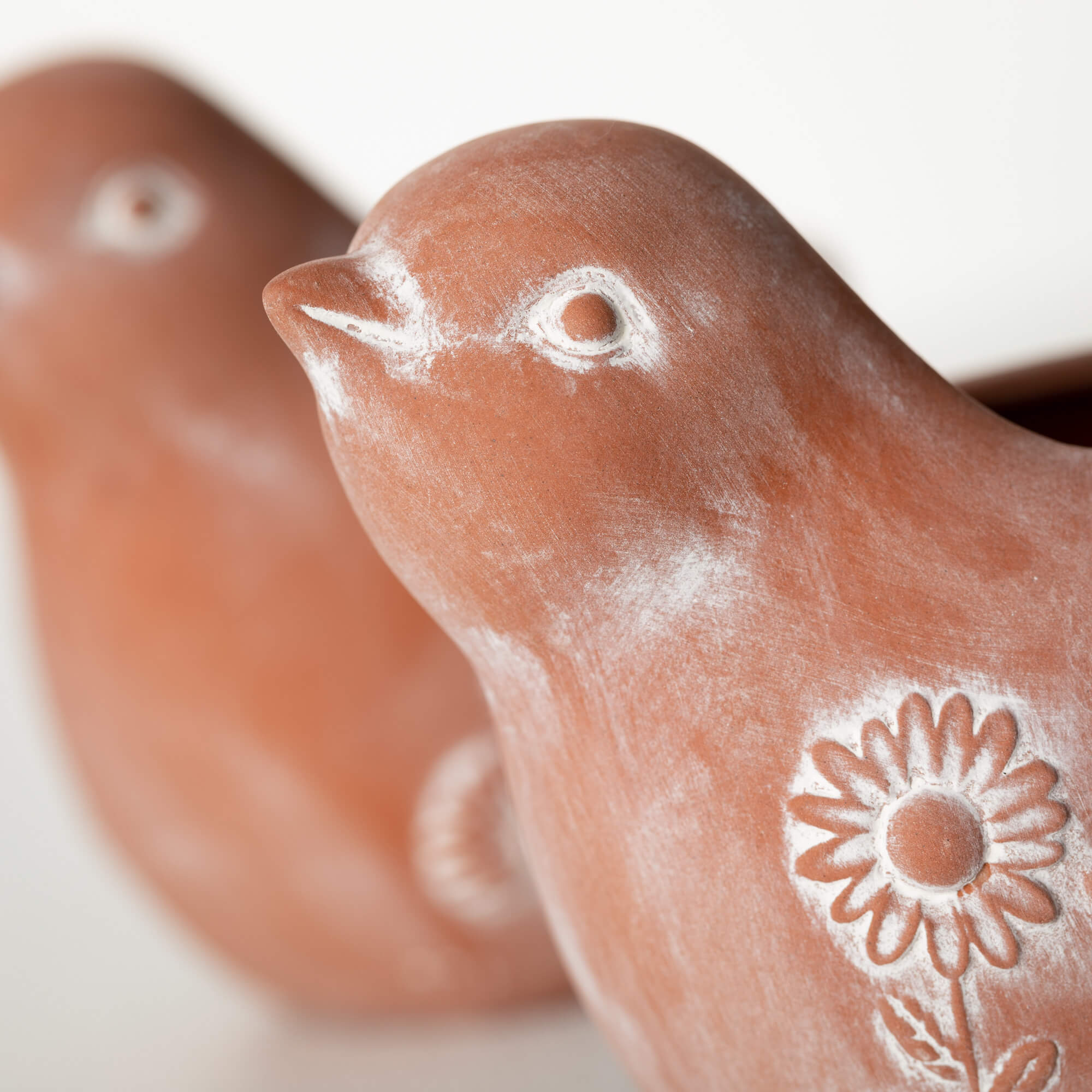 Terracotta Bird Planter Set 2