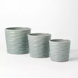 Textured Planter Set Of 3