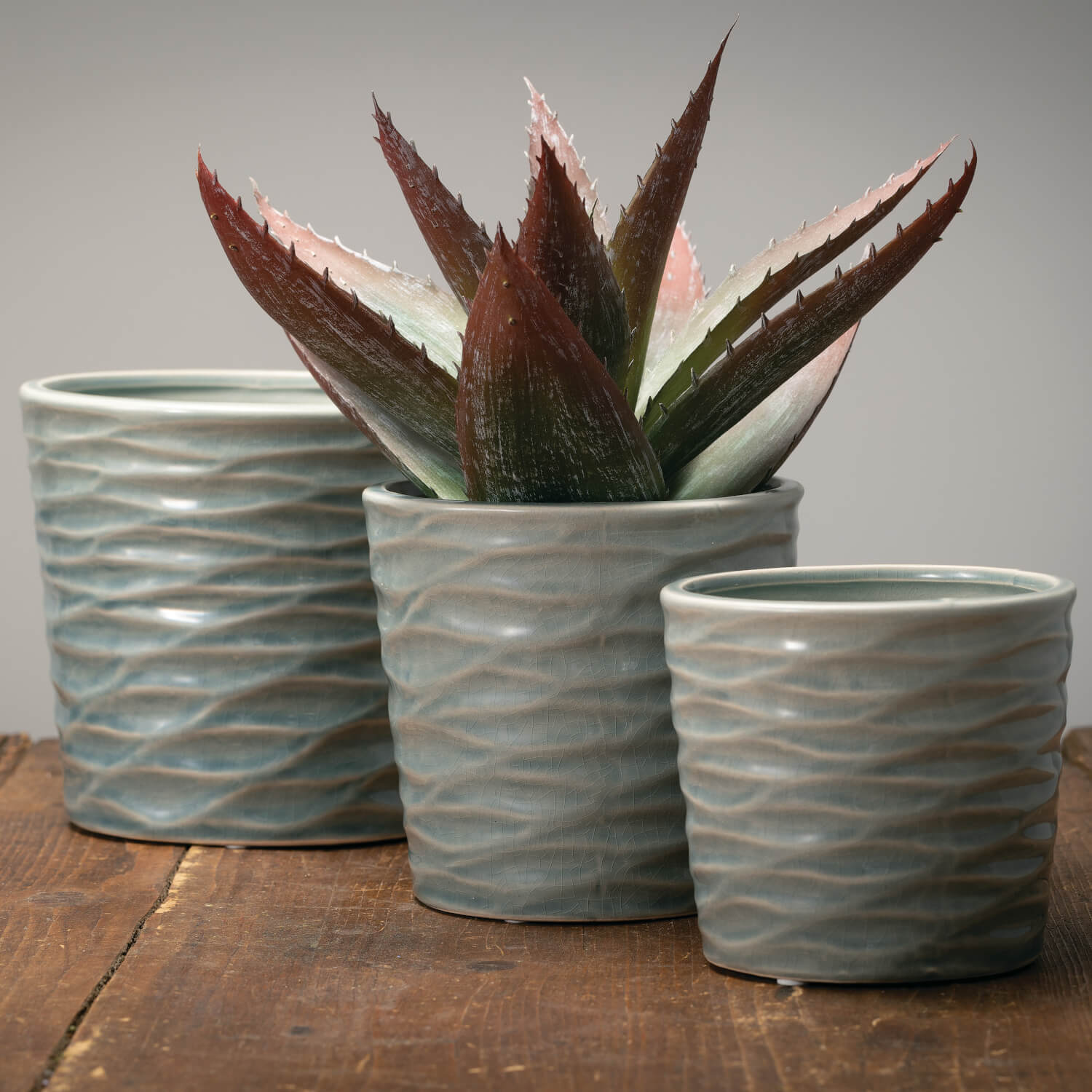 Textured Planter Set Of 3