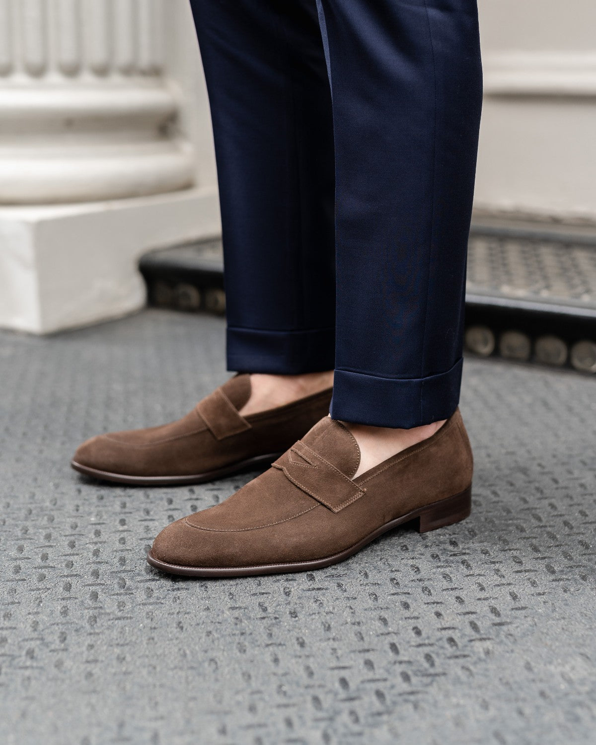 The Stewart Penny Loafer - Cafe Suede