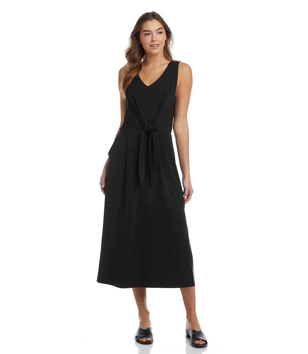 Tie-Front Midi Travel Dress