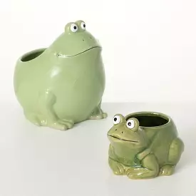 Toad-Ally Fun Planter Set Of 2