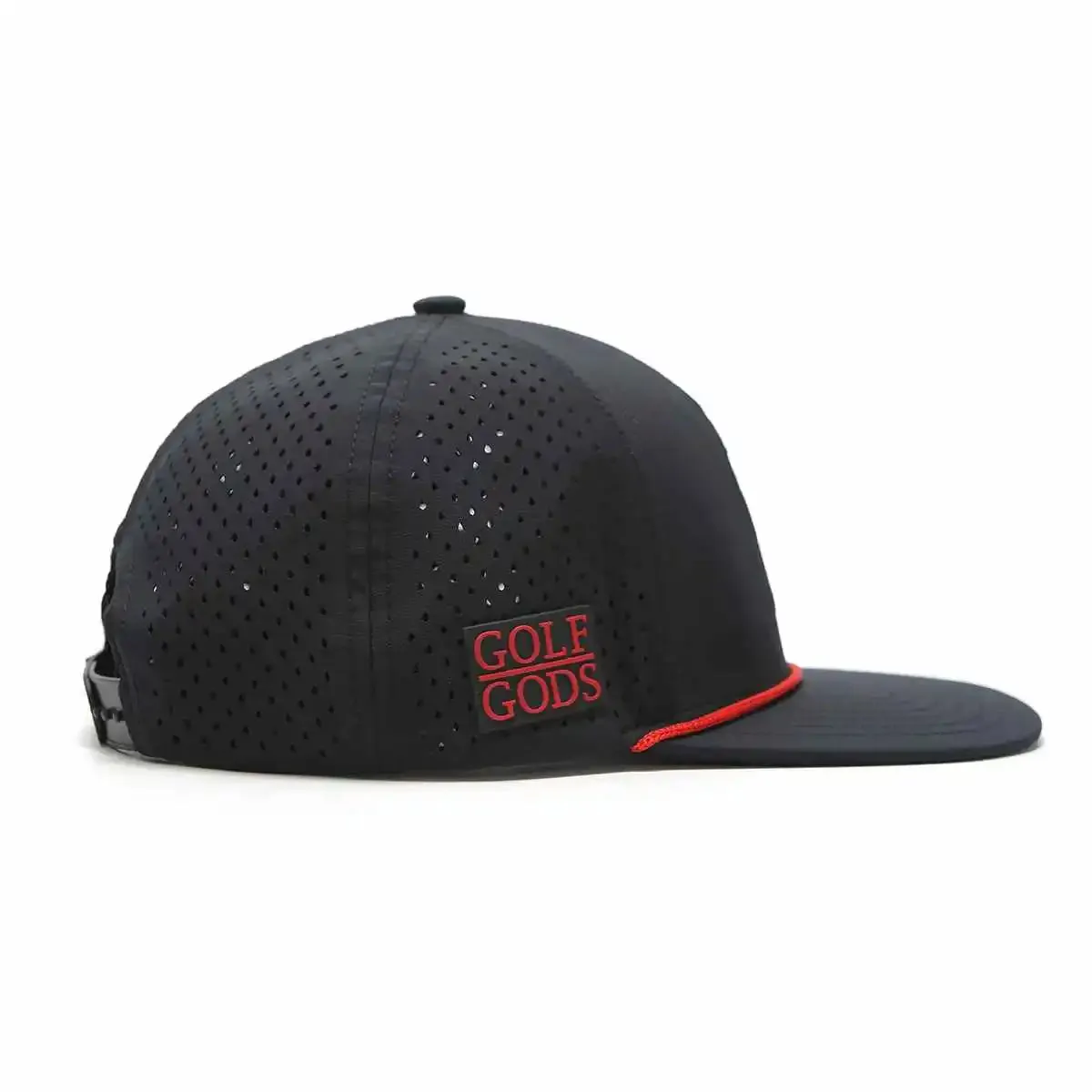 TOUR PRO Bushwood Members Golf Hat in Black with Flat Brim