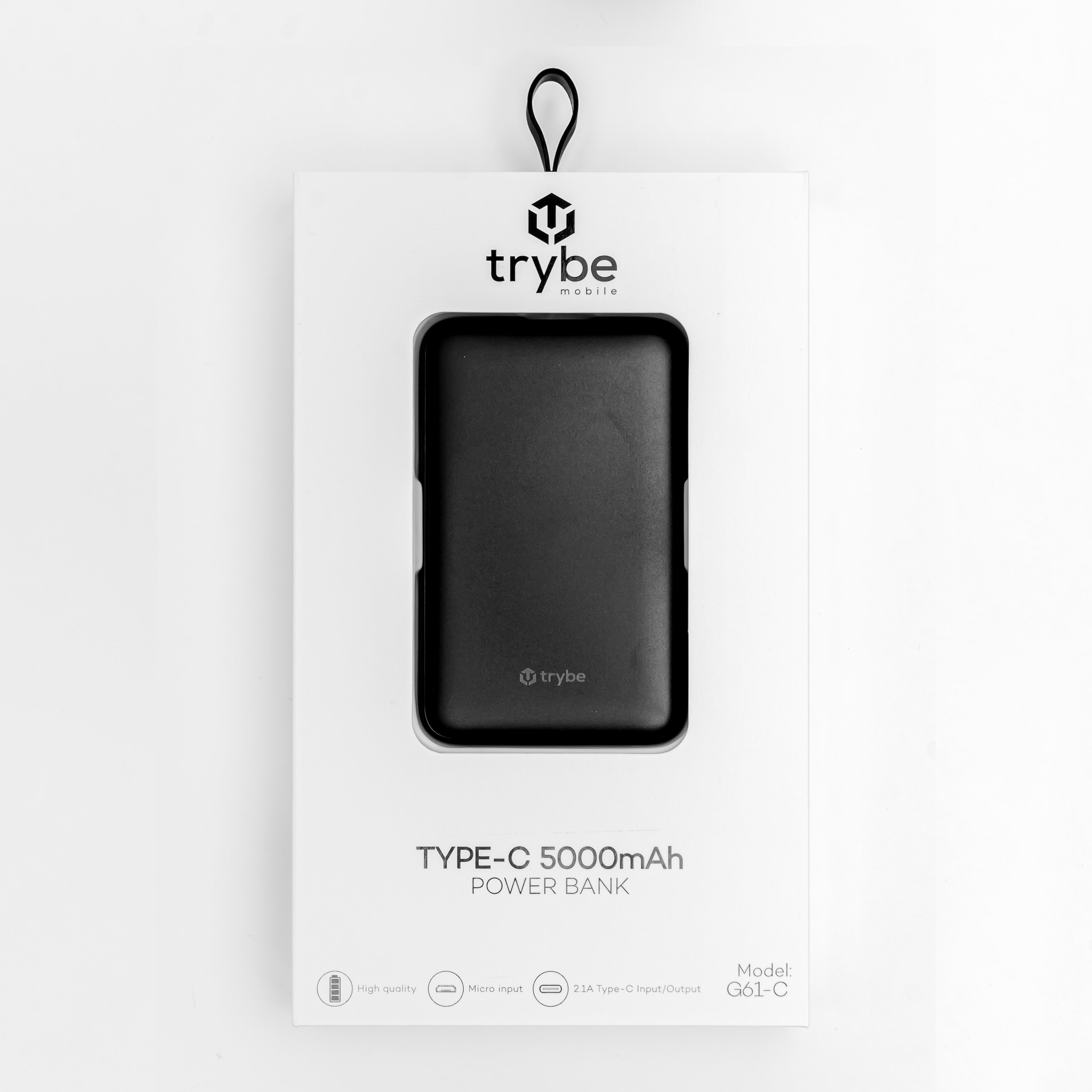 Trybe 5000mAh Dual USB-A + USB-C G61-C Power Bank