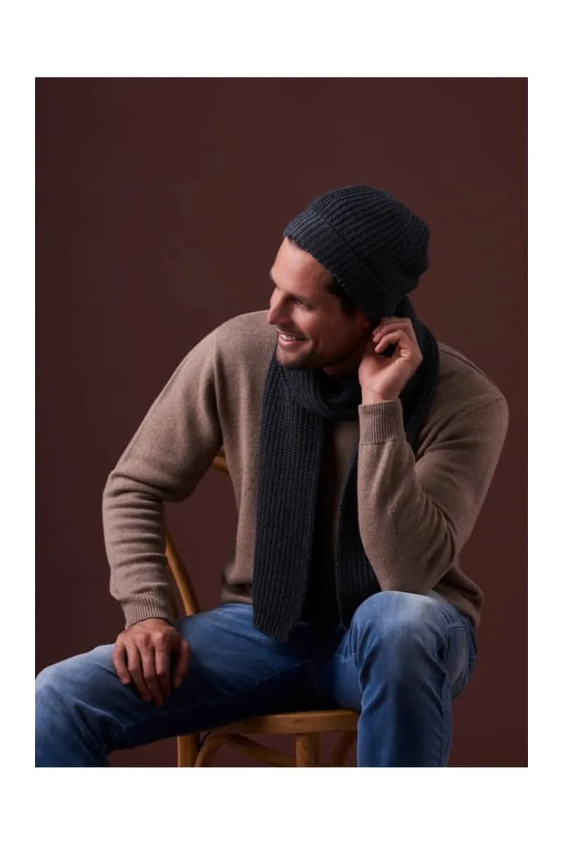 Uimi - Ernest Fishermans Rib Beanie - One Size - Chestnut