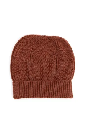 Uimi - Ernest Fishermans Rib Beanie - One Size - Chestnut