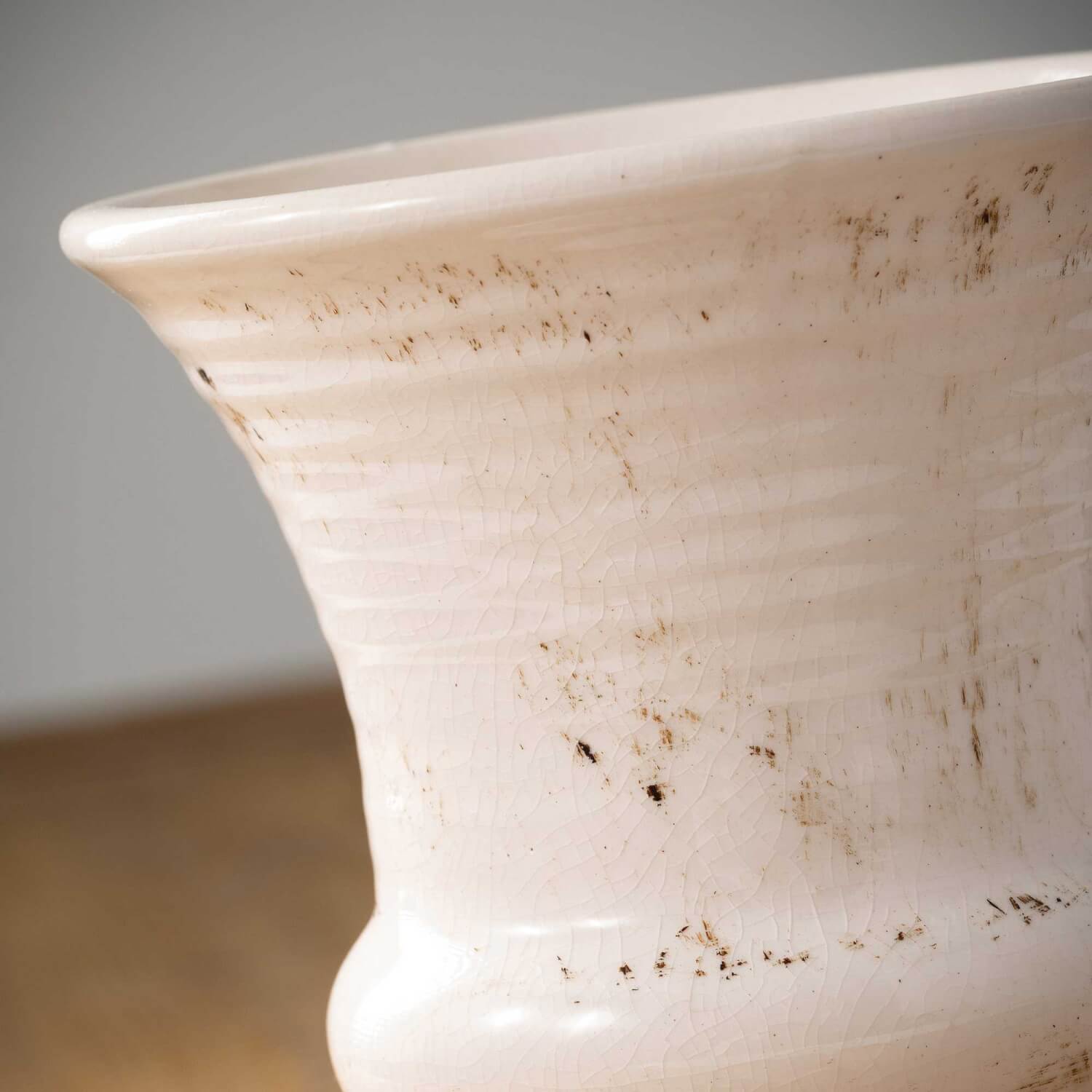 White Glazed Urn Planter