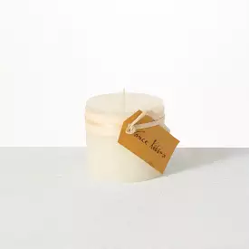 White Timber Pillar Candle