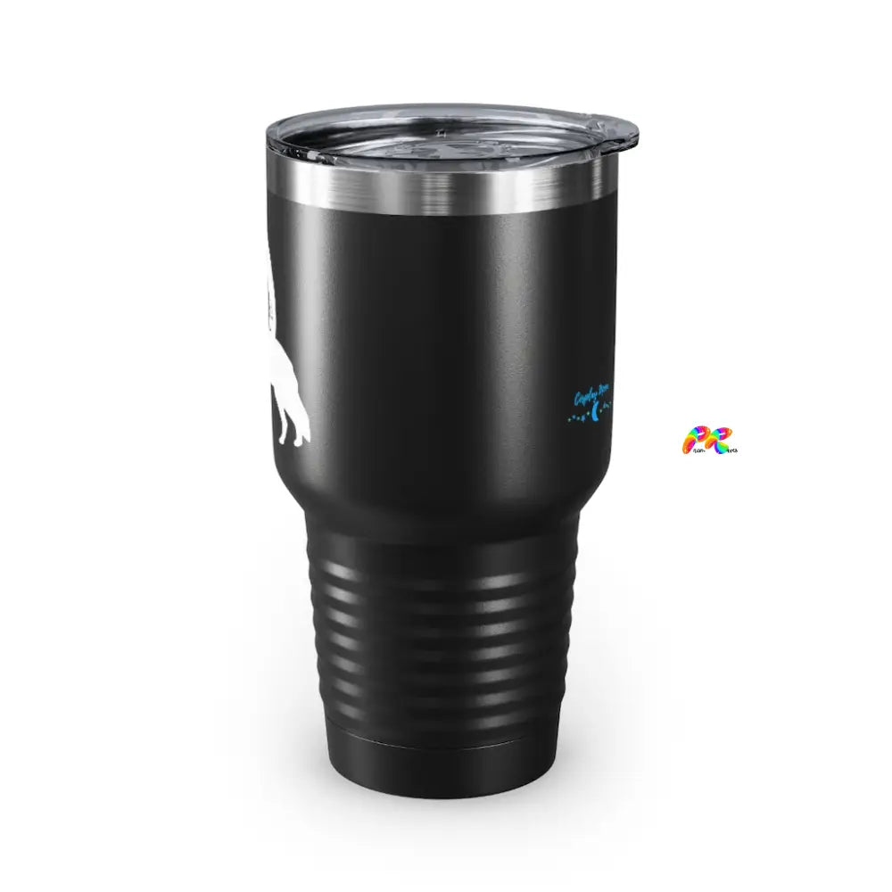 Wolf and Full Moon Ringneck Tumbler, 30oz