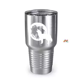 Wolf and Full Moon Ringneck Tumbler, 30oz