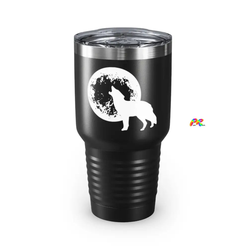 Wolf and Full Moon Ringneck Tumbler, 30oz