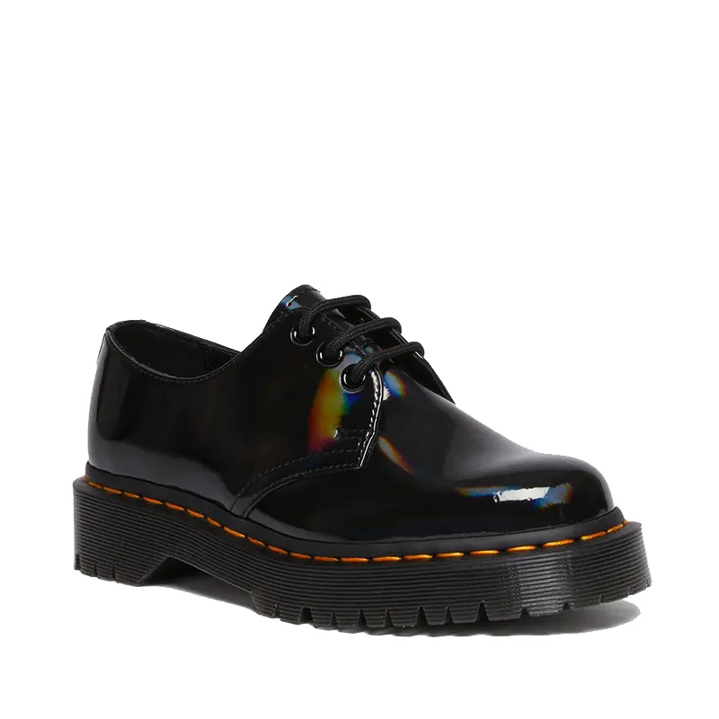 Women’s Leather Shoes for All Seasons, Black Low-Top 