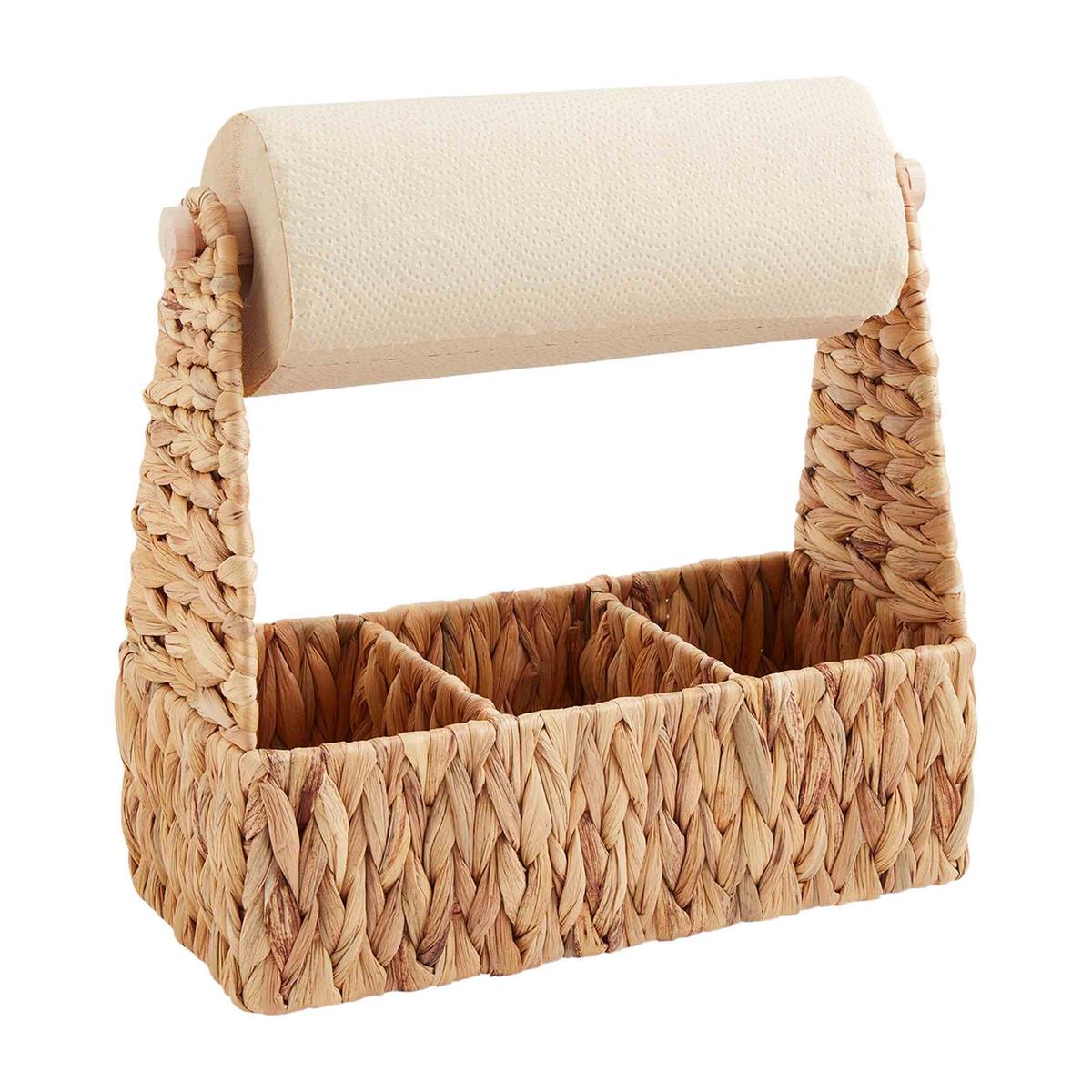 WOVEN UTENSIL & TOWEL CADDY